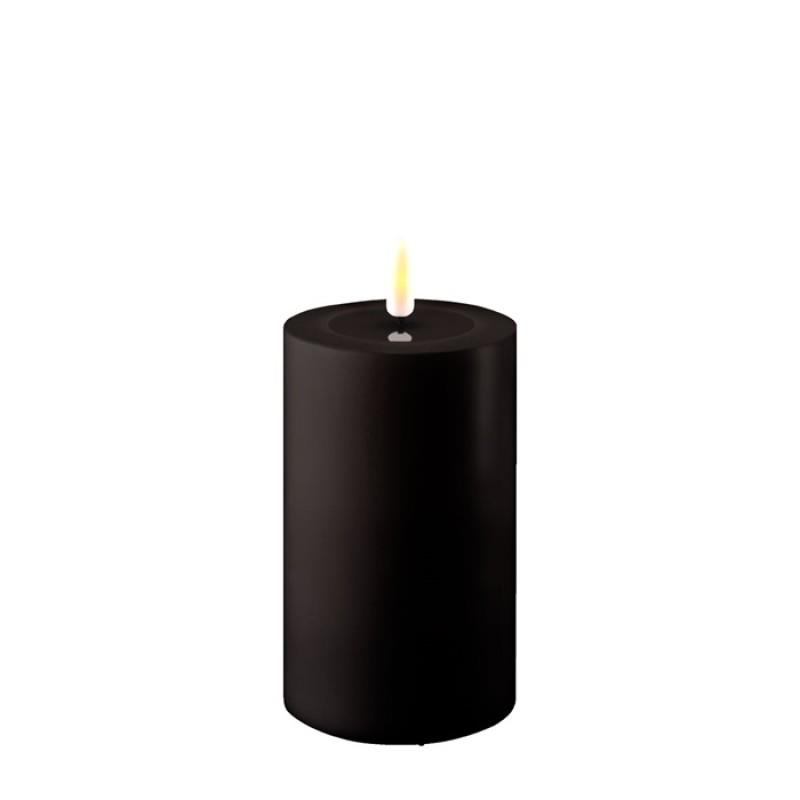Black Real Flame Outdoor LED Candle